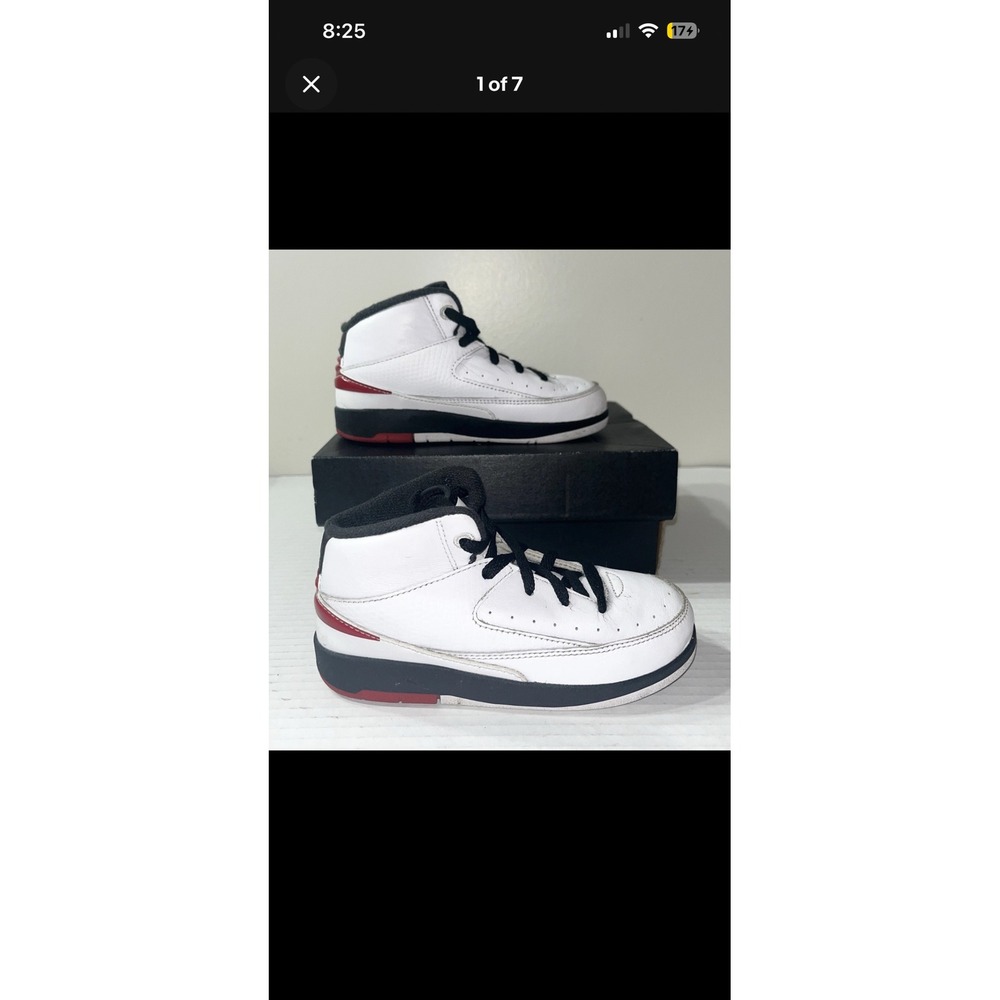 Nike Air Jordan 2 Retro Sneakers Chicago Toddler 10C Shoes White DQ8563-106